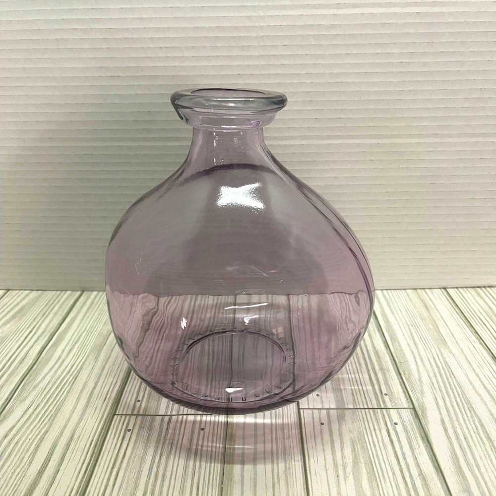 Vintage Balloon Amethyst Glass Vase